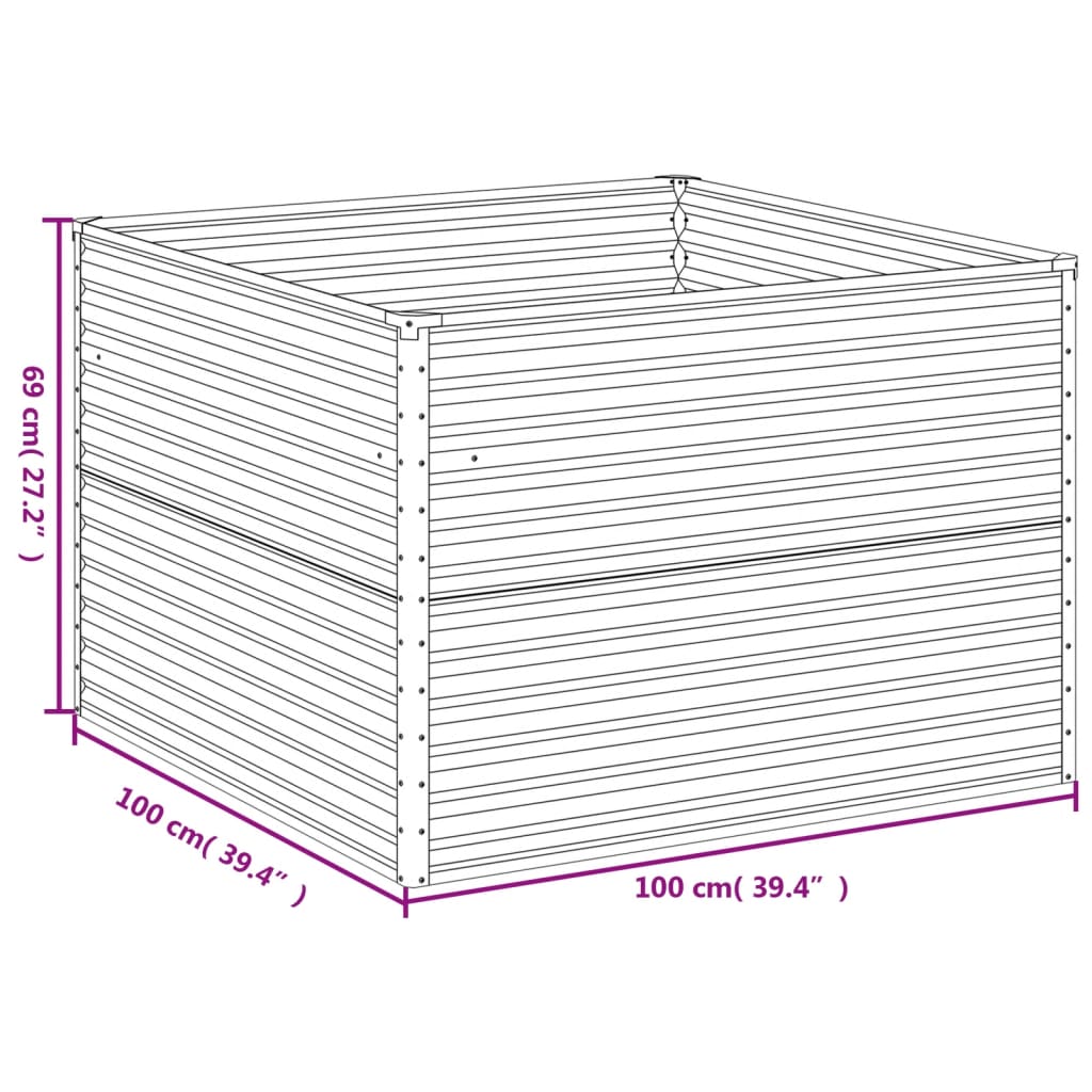 Plantenbak verhoogd 1150x100x36 cm cortenstaal