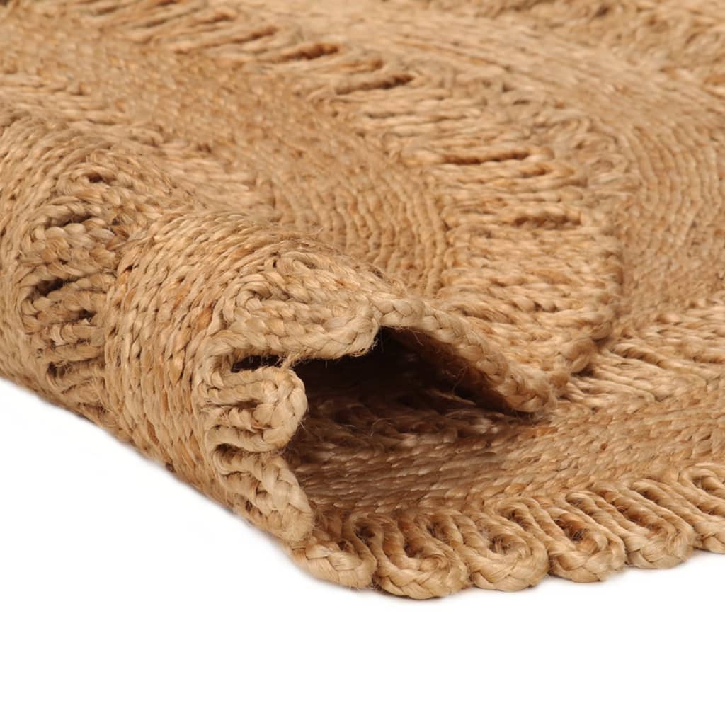 Tapijt rond 120 cm gevlochten jute