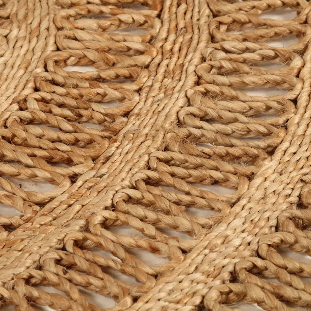 Tapis environ 120 cm en jute tissé