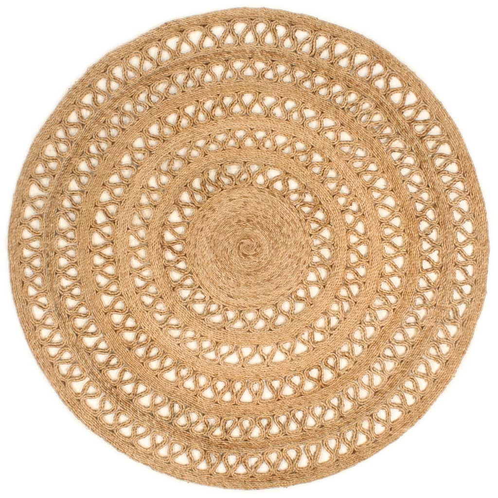 Tapijt rond 180 cm gevlochten jute