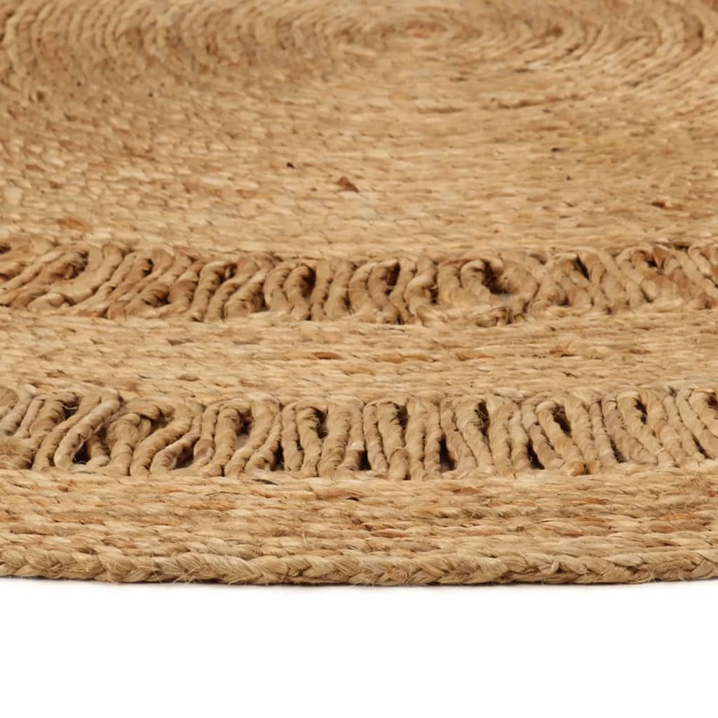 Tapijt rond 120 cm gevlochten jute