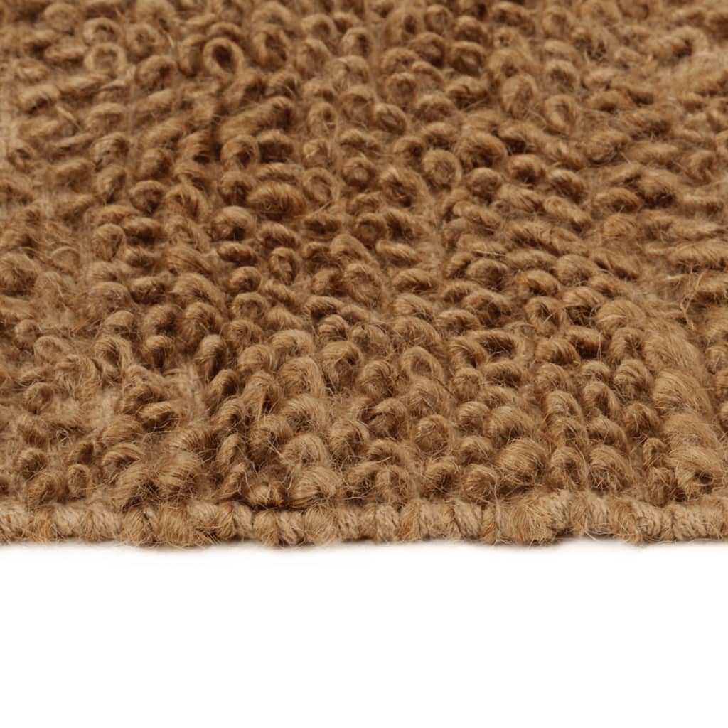 Tapis bouclé fait main 80x160 cm jute et coton