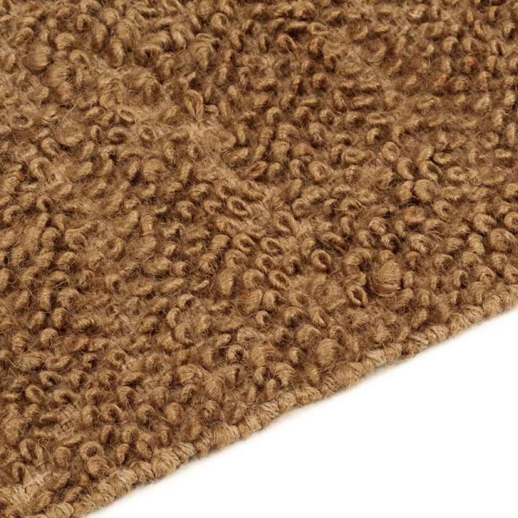 Tapis bouclé fait main 80x160 cm jute et coton