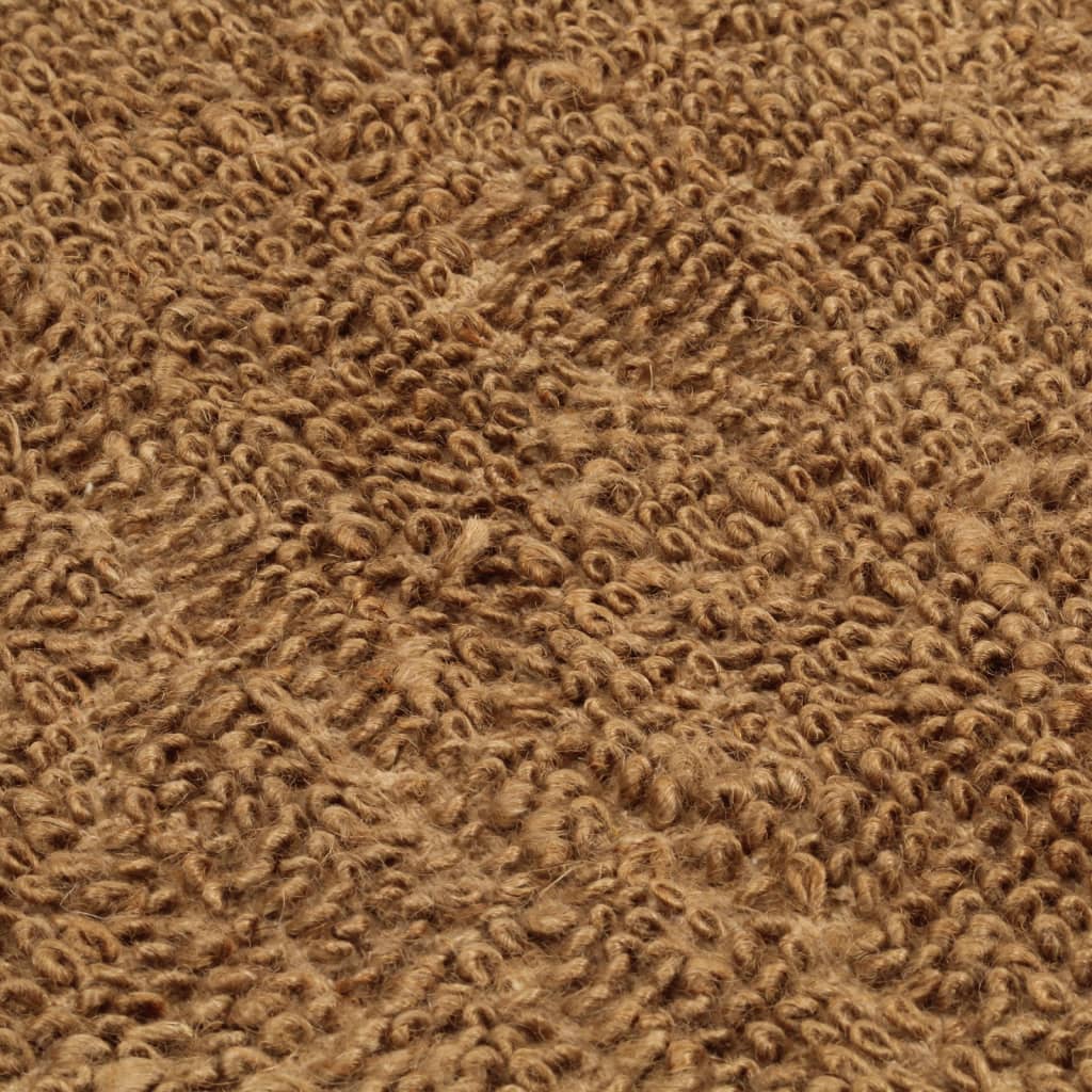 Tapis bouclé fait main 80x160 cm jute et coton