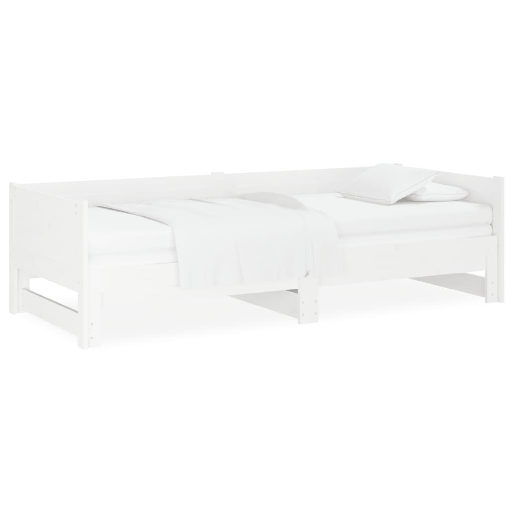 Canapé-lit extensible en pin massif 2x (80x200) cm