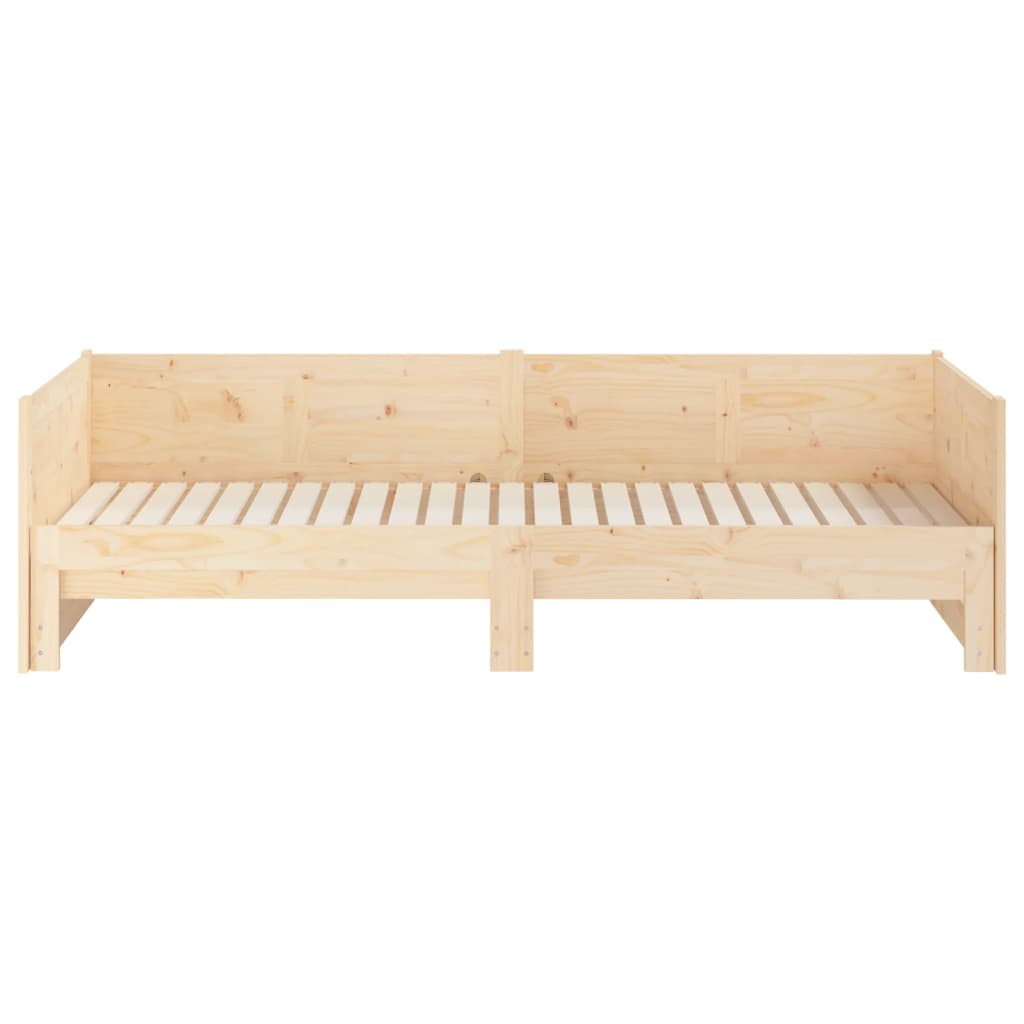 Slaapbank uitschuifbaar massief grenenhout 2x(80x200) cm