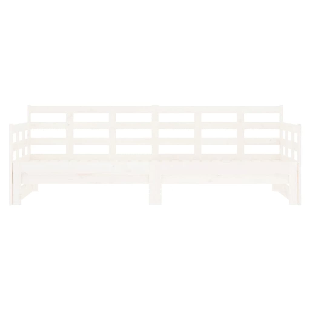 Slaapbank uitschuifbaar massief grenenhout 2x(80x200) cm