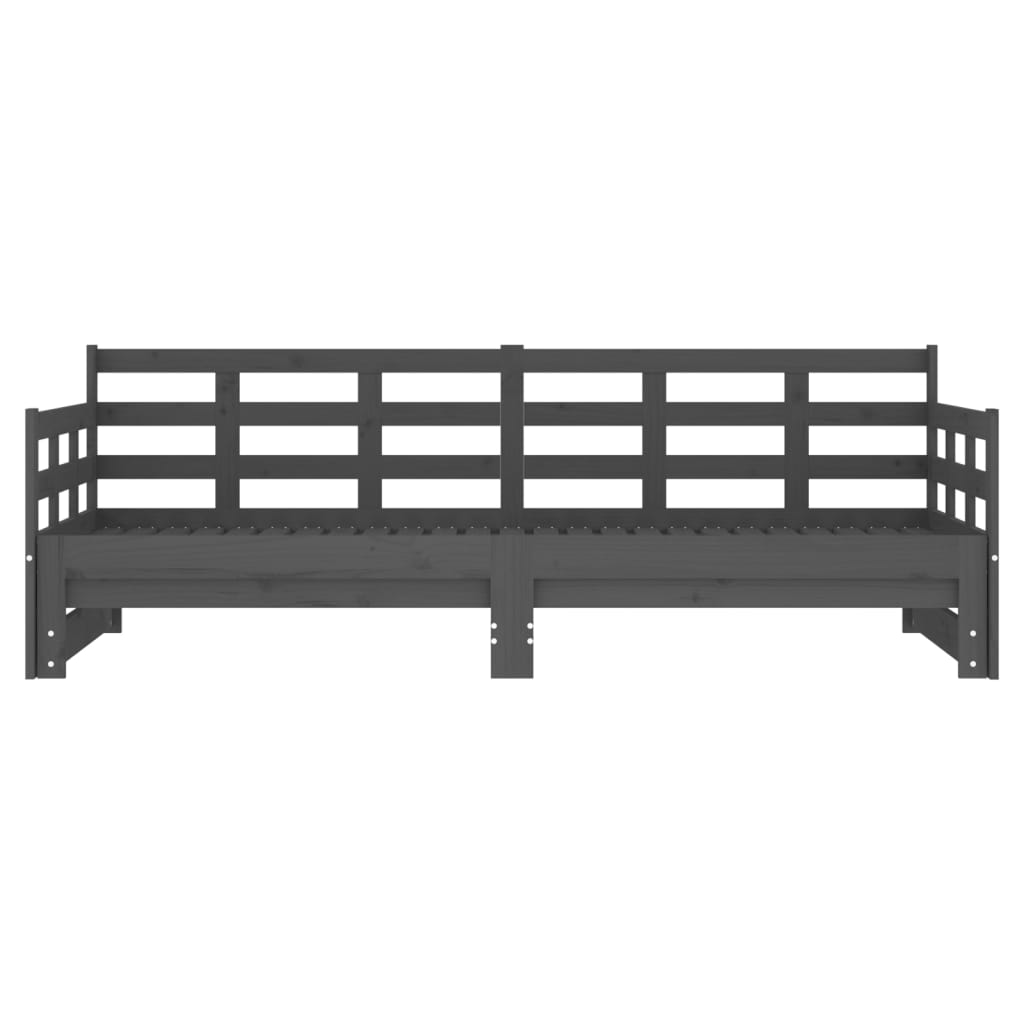 Slaapbank uitschuifbaar massief grenenhout 2x(80x200) cm