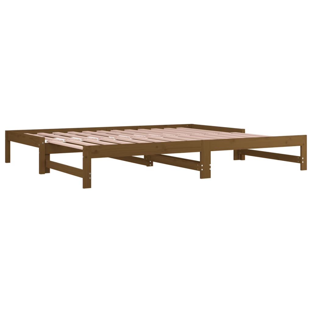 Slaapbank uitschuifbaar grenenhout 2x(90x200) cm