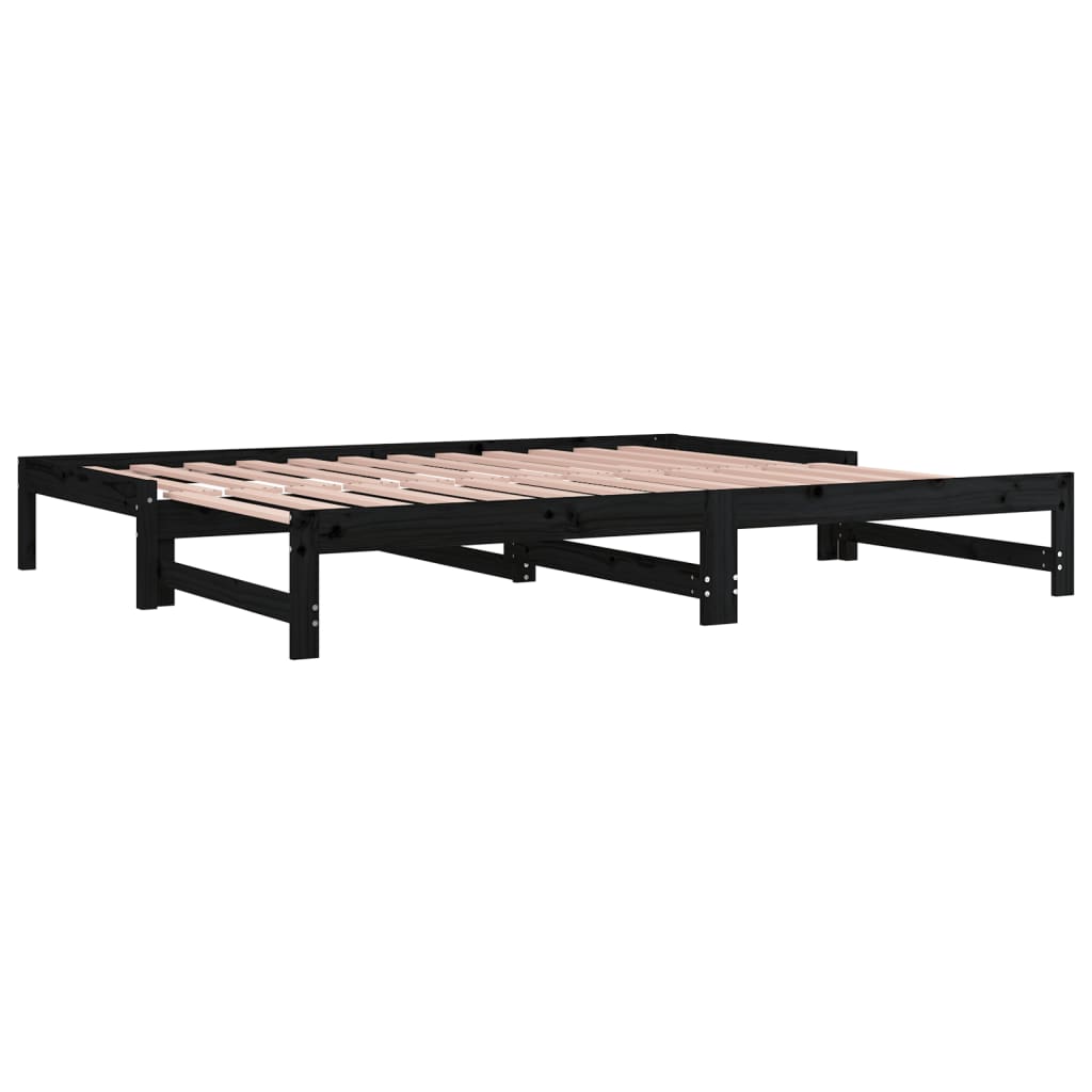 Slaapbank uitschuifbaar grenenhout 2x(90x200) cm