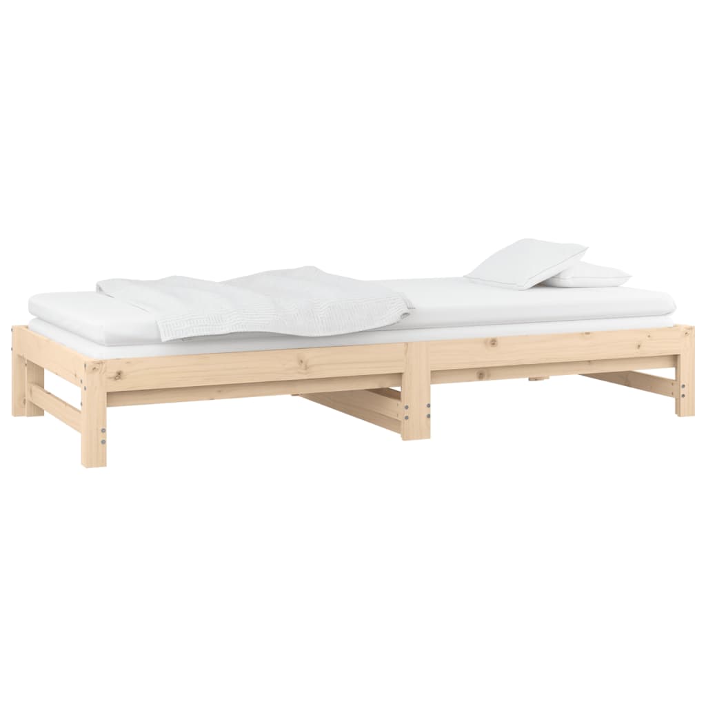 Canapé-lit extensible en bois de pin 2x (90x200) cm