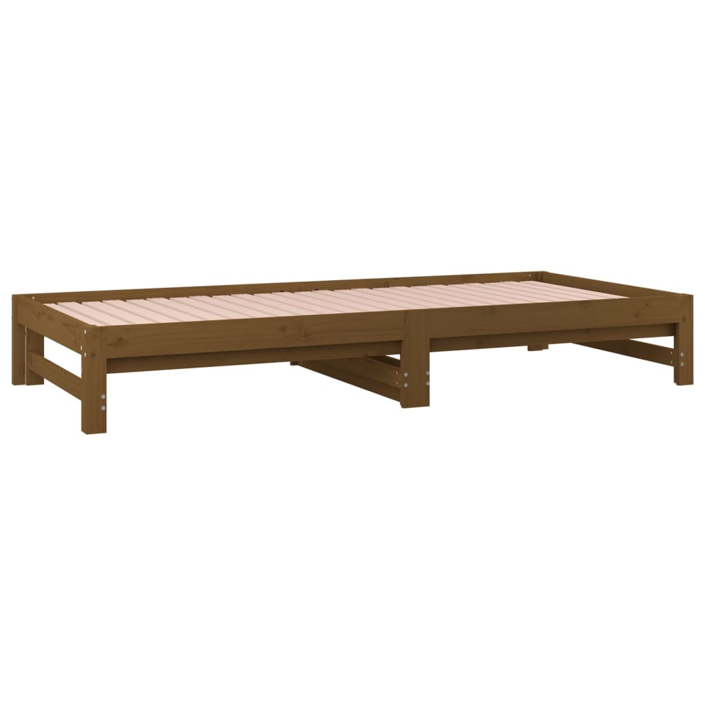 Slaapbank uitschuifbaar grenenhout 2x(90x200) cm