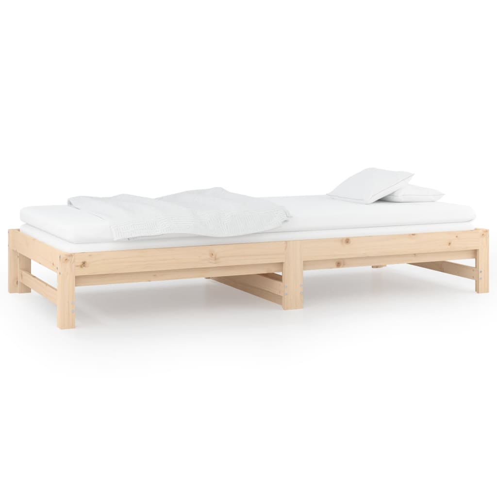 Canapé-lit extensible en bois de pin 2x (90x200) cm