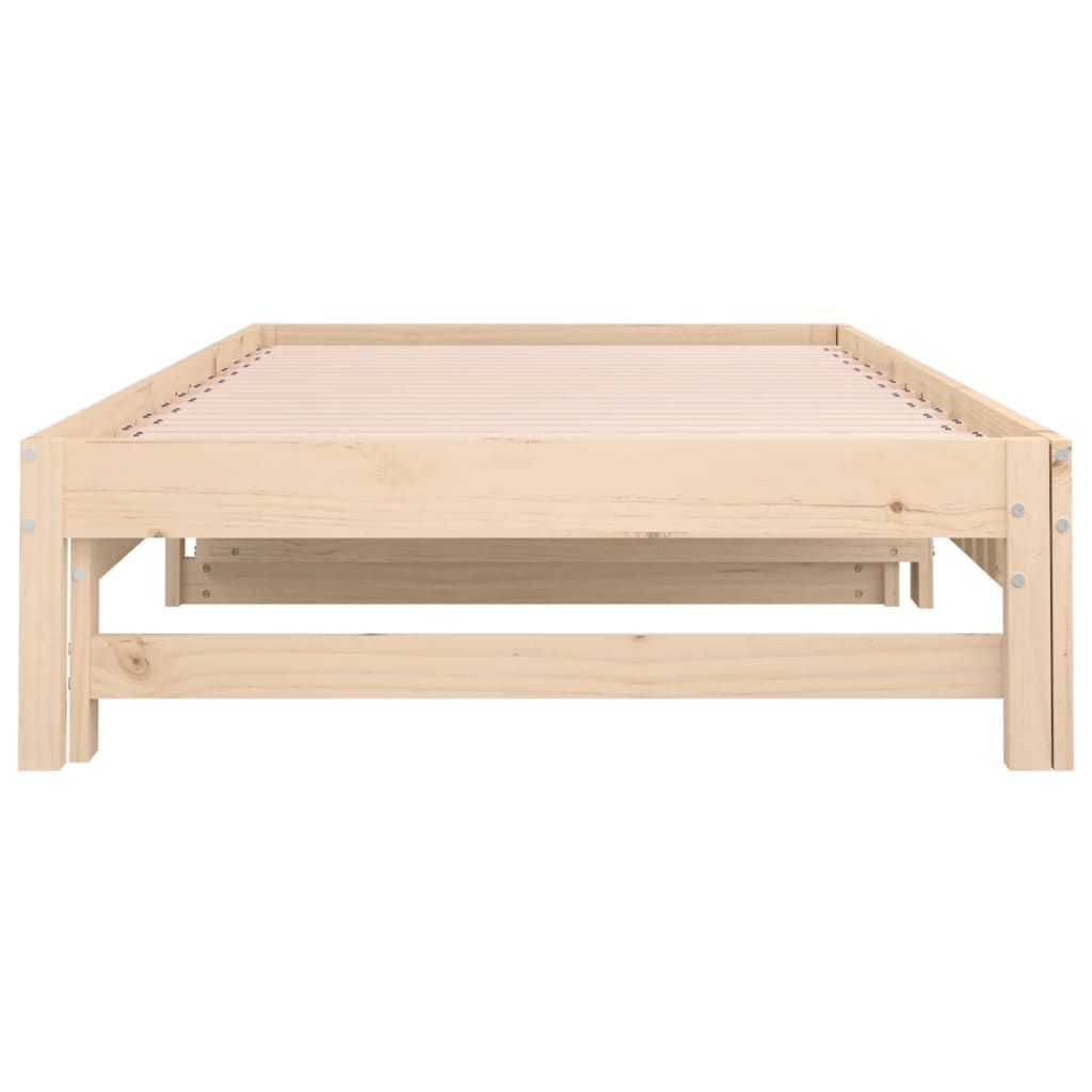 Canapé-lit extensible en bois de pin 2x (90x200) cm