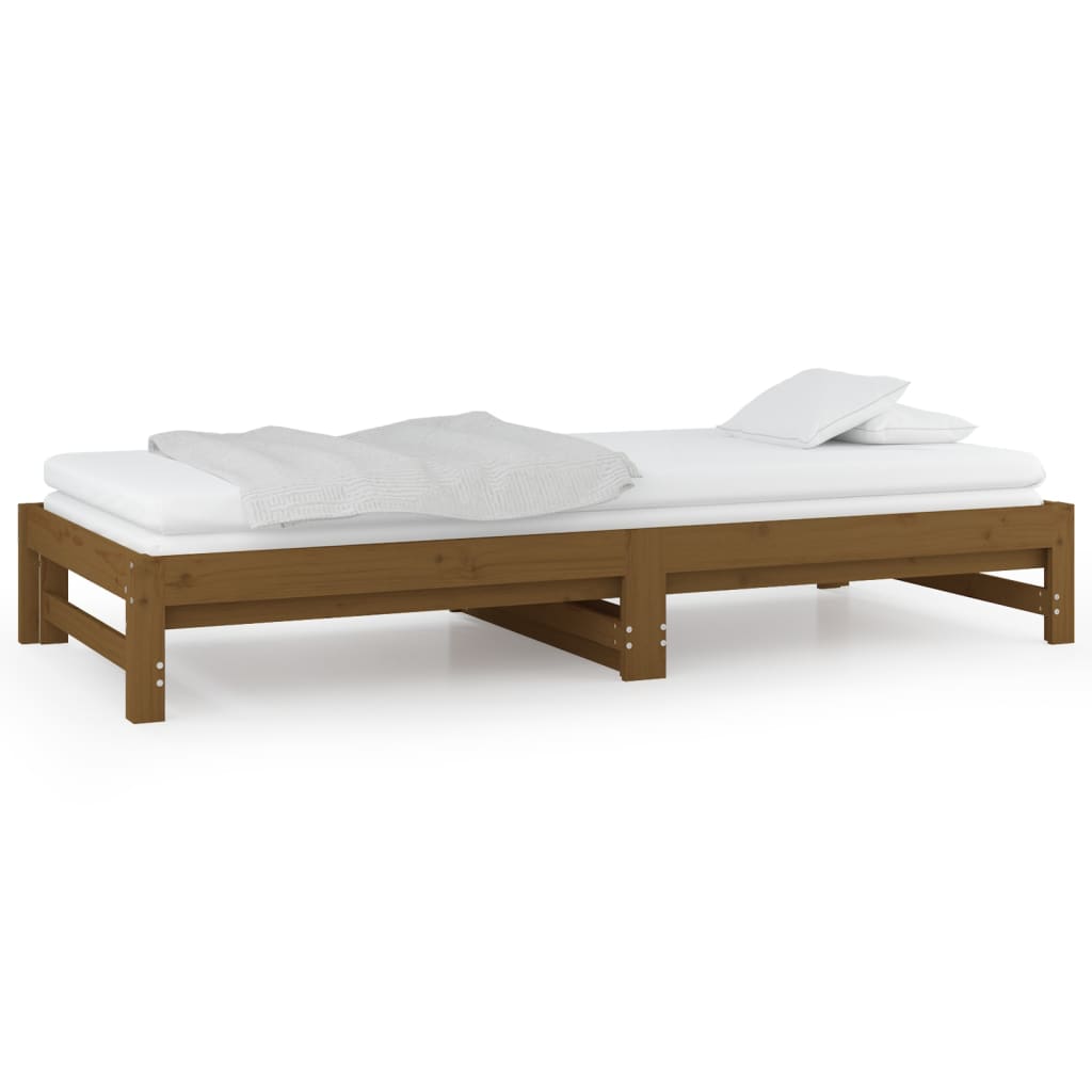 Canapé-lit extensible en bois de pin 2x (90x200) cm