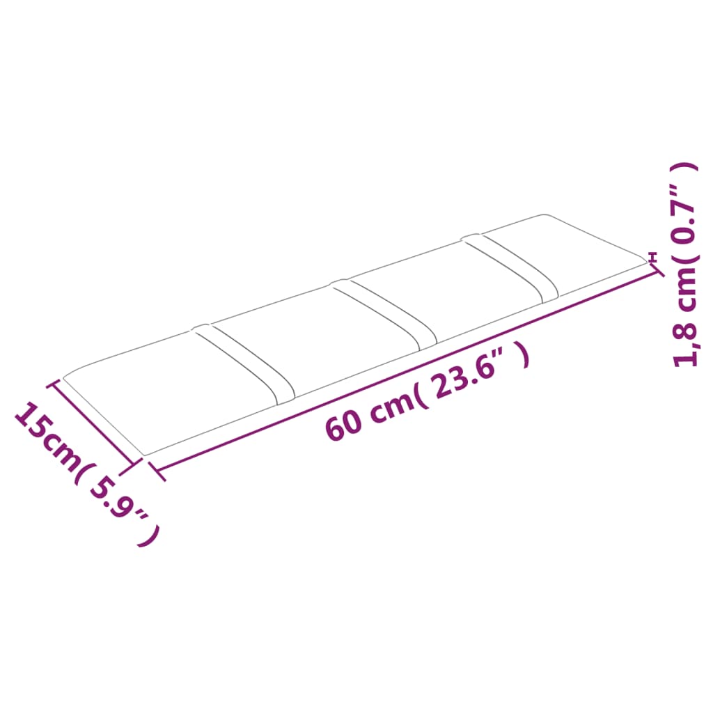 Wandpanelen 12 st 1,08 m² 30x30 cm stof