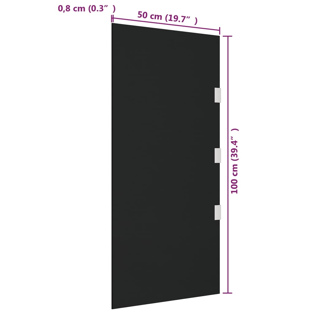 Panneau latéral pour auvent de porte 50x100 cm verre trempé