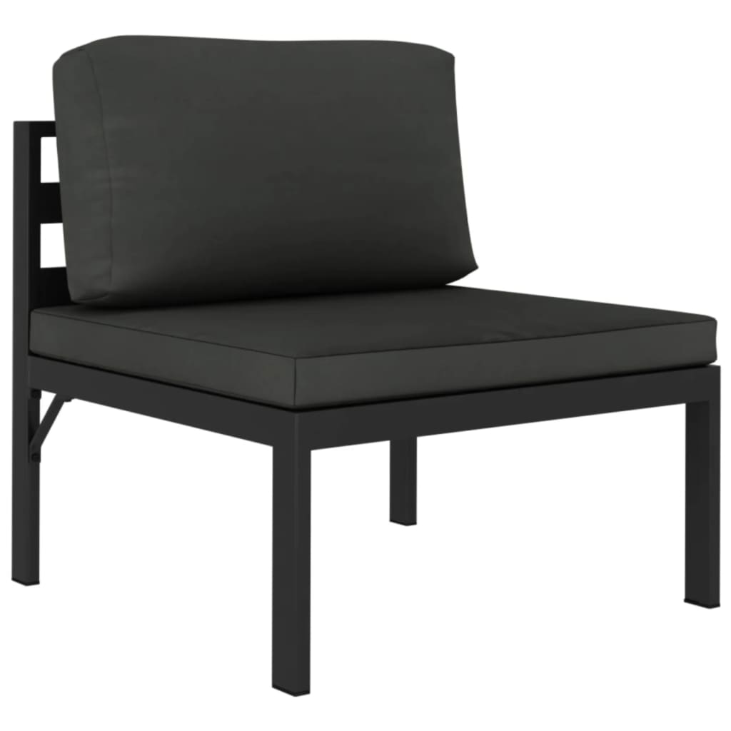 Ensemble Lounge 10 pièces avec coussins en aluminium, anthracite