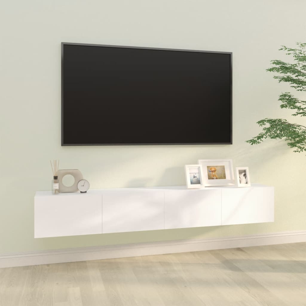 Meuble mural TV 2 pcs 100x30x30 cm bois couleur chêne