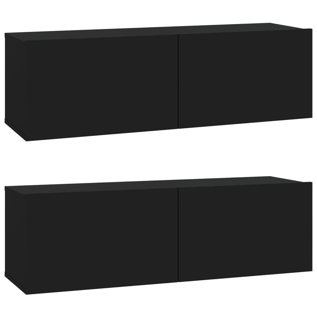 Tv-wandmeubels 2 st 100x30x30 cm hout eikenkleurig