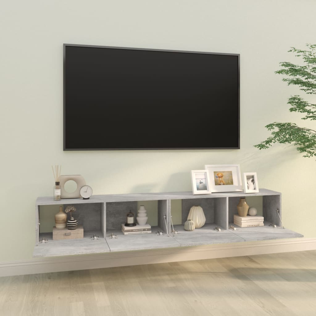 Tv-wandmeubels 2 st 100x30x30 cm hout bruin eikenkleurig