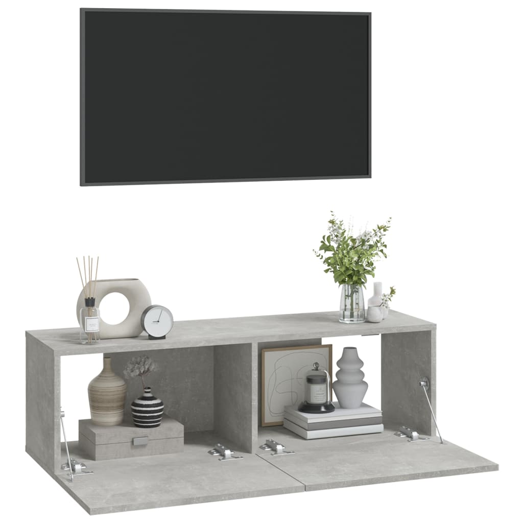 Tv-wandmeubels 2 st 100x30x30 cm hout eikenkleurig