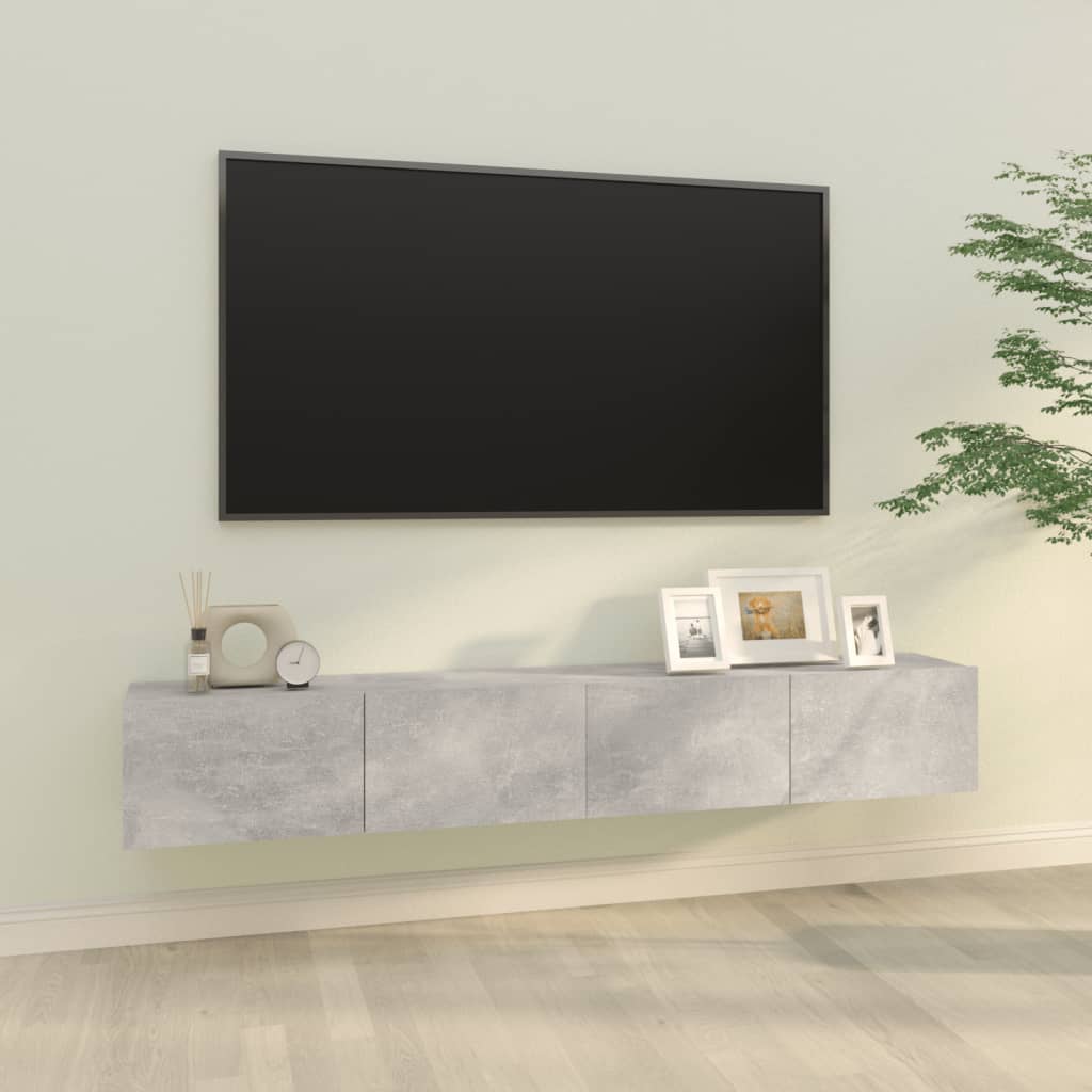 Meuble mural TV 2 pcs 100x30x30 cm bois couleur chêne