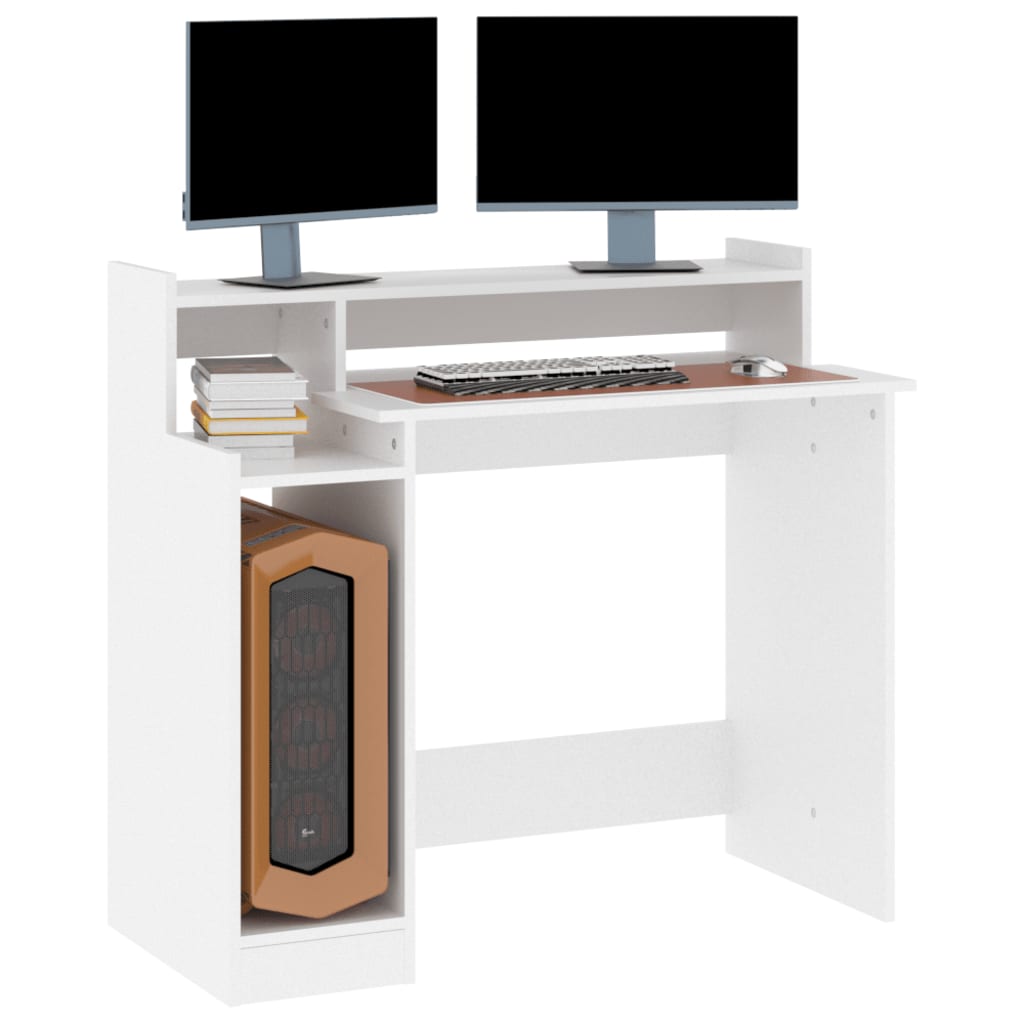 Bureau avec éclairage LED 97x45x90 cm bois fini