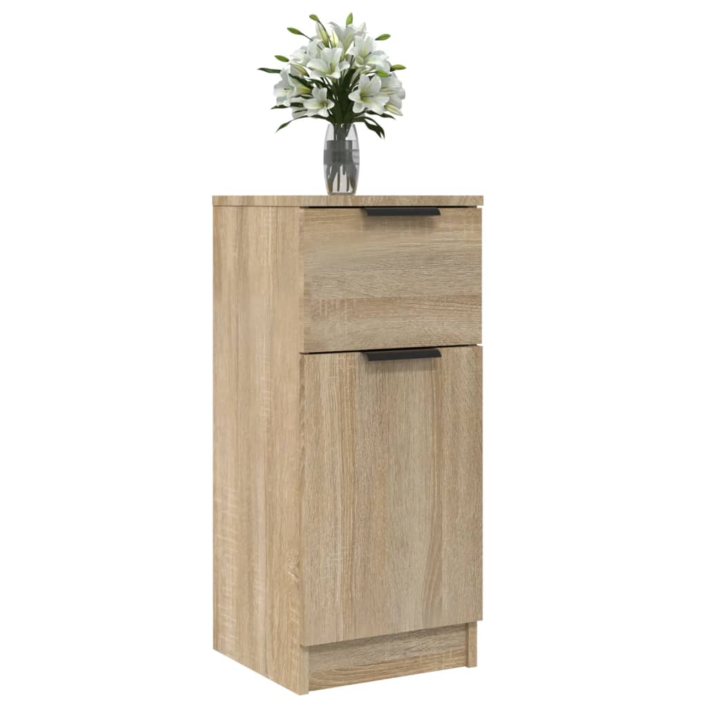 Dressoirs 2 st 30x30x70 cm bewerkt hout