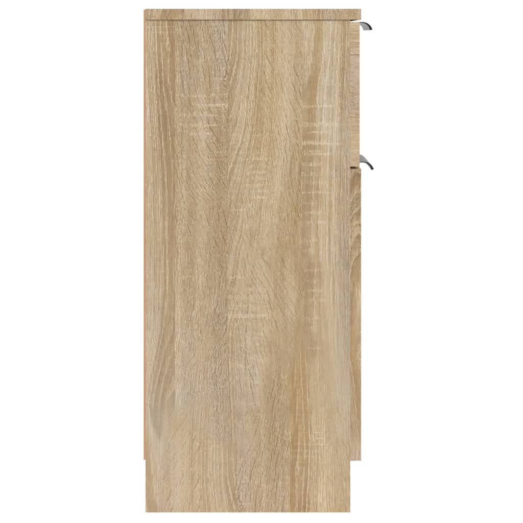 Dressoirs 2 st 30x30x70 cm bewerkt hout