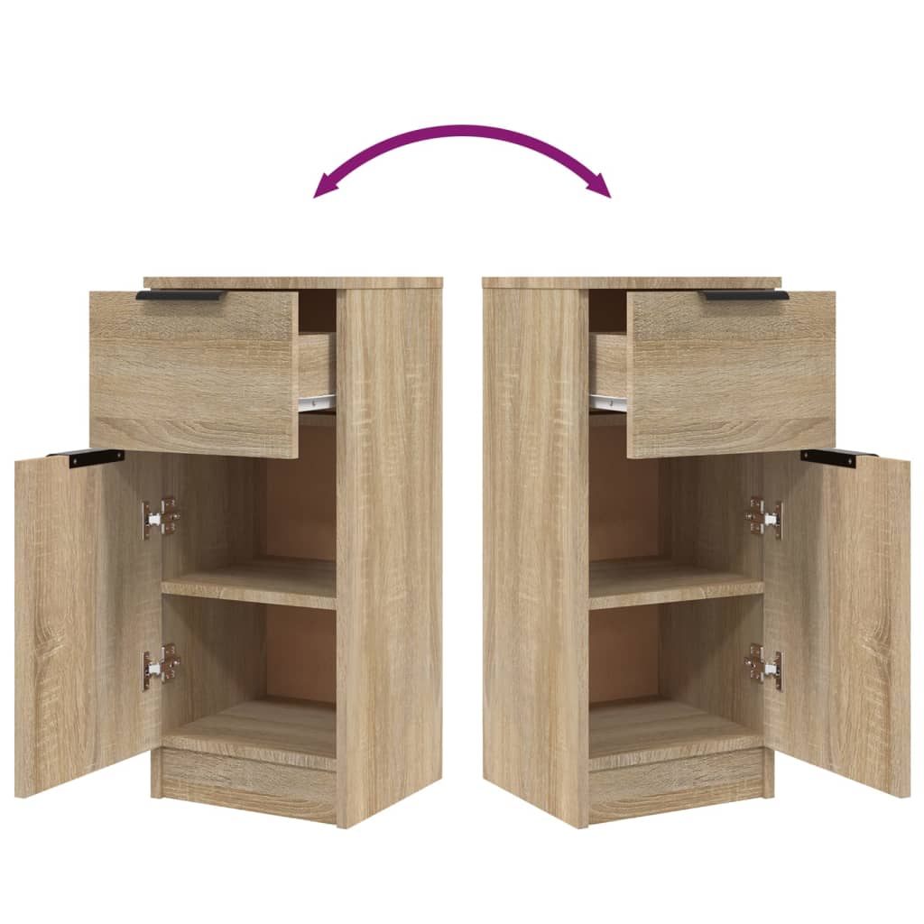 Buffets 2 pcs 30x30x70 cm bois fini