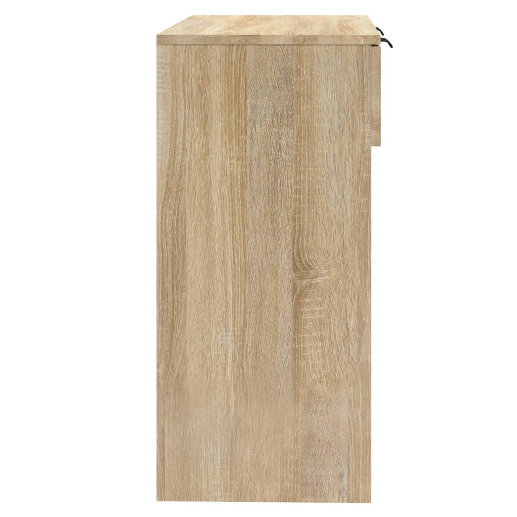 Wandtafel 90x36x75 cm bewerkt hout artisanaal eikenkleurig