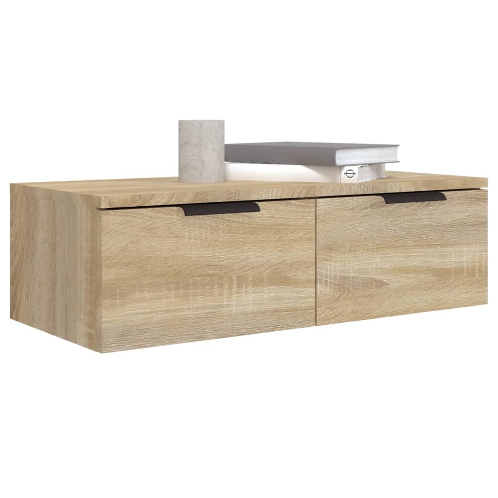 Wandkast 68x30x20 cm bewerkt hout