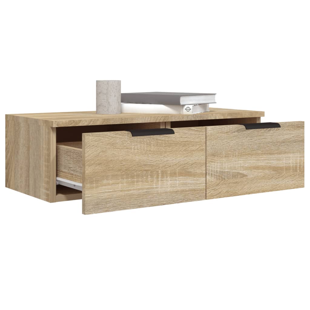 Wandkast 68x30x20 cm bewerkt hout