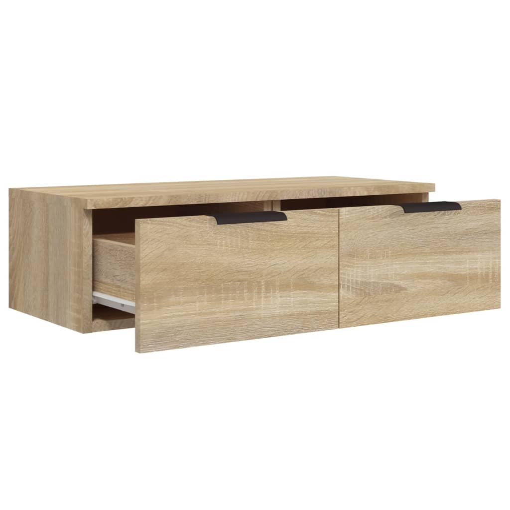 Wandkast 68x30x20 cm bewerkt hout