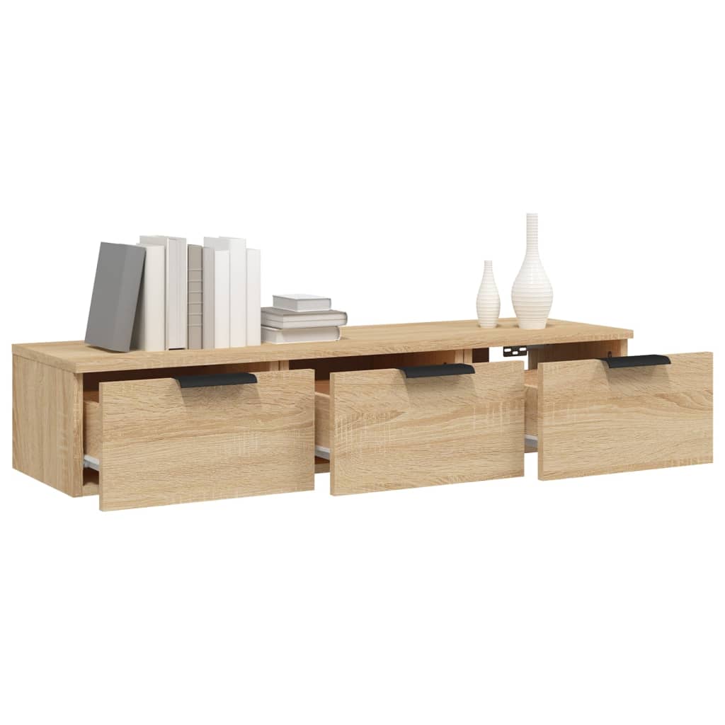 Wandkast 102x30x20 cm bewerkt hout