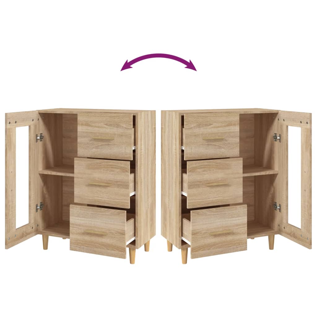 Buffet 69,5x34x90 cm en bois travaillé