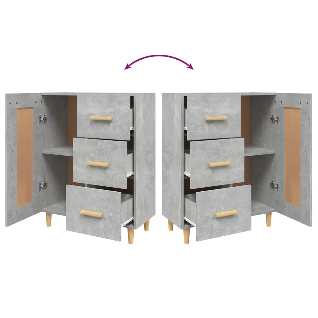 Dressoir 69,5x34x90 cm bewerkt hout