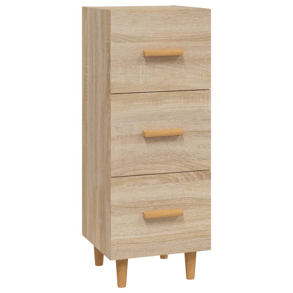 Dressoir 34,5x34x90 cm bewerkt hout eikenkleurig