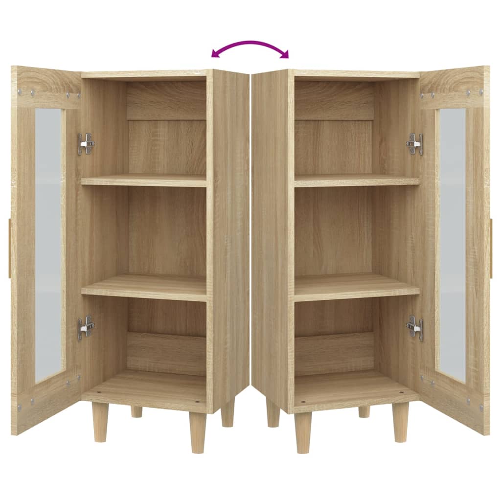 Dressoir 34,5x34x90 cm bewerkt hout eikenkleurig