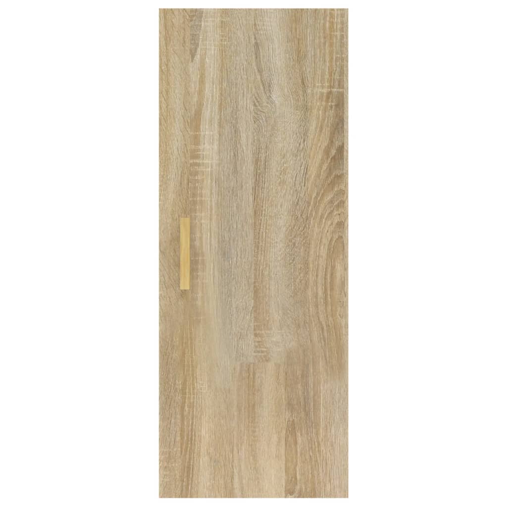 Wandkast 34,5x34x90 cm bewerkt hout eikenkleurig