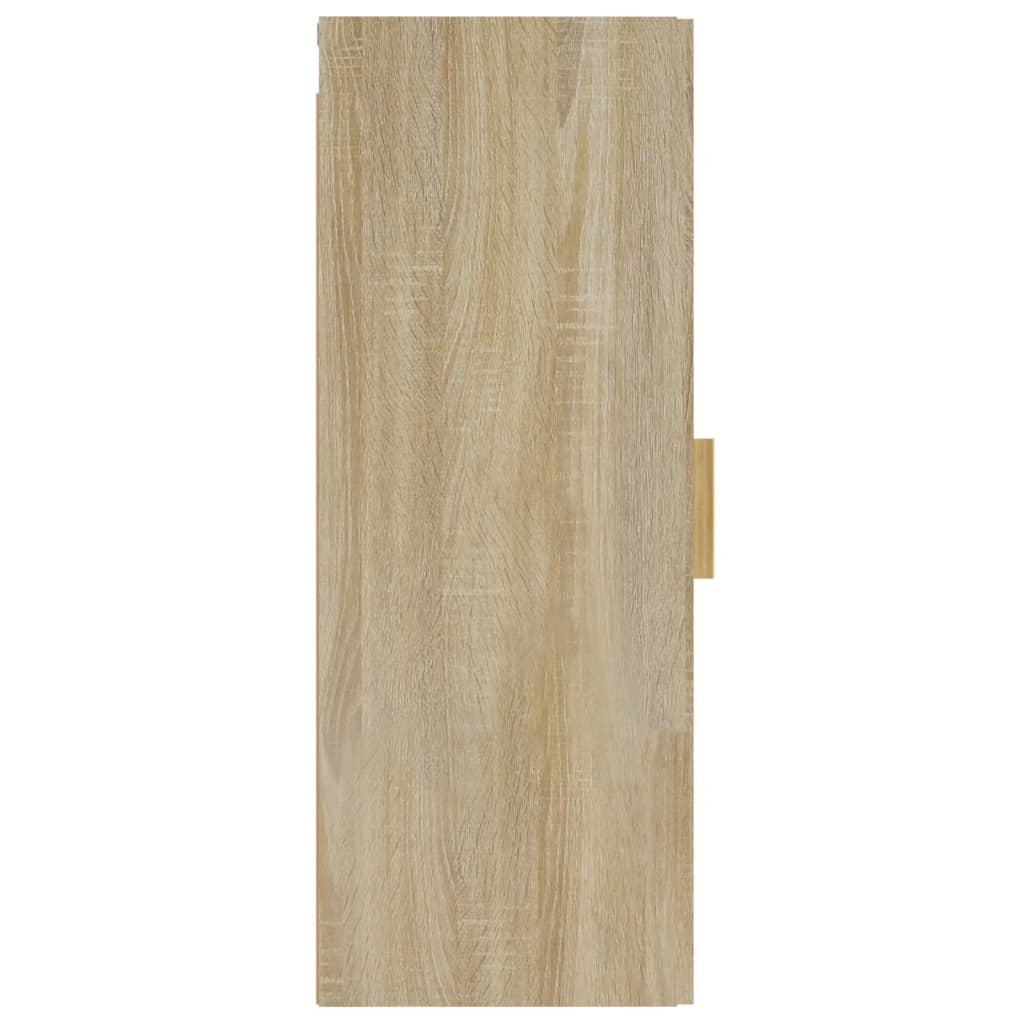 Wandkast 34,5x34x90 cm bewerkt hout eikenkleurig