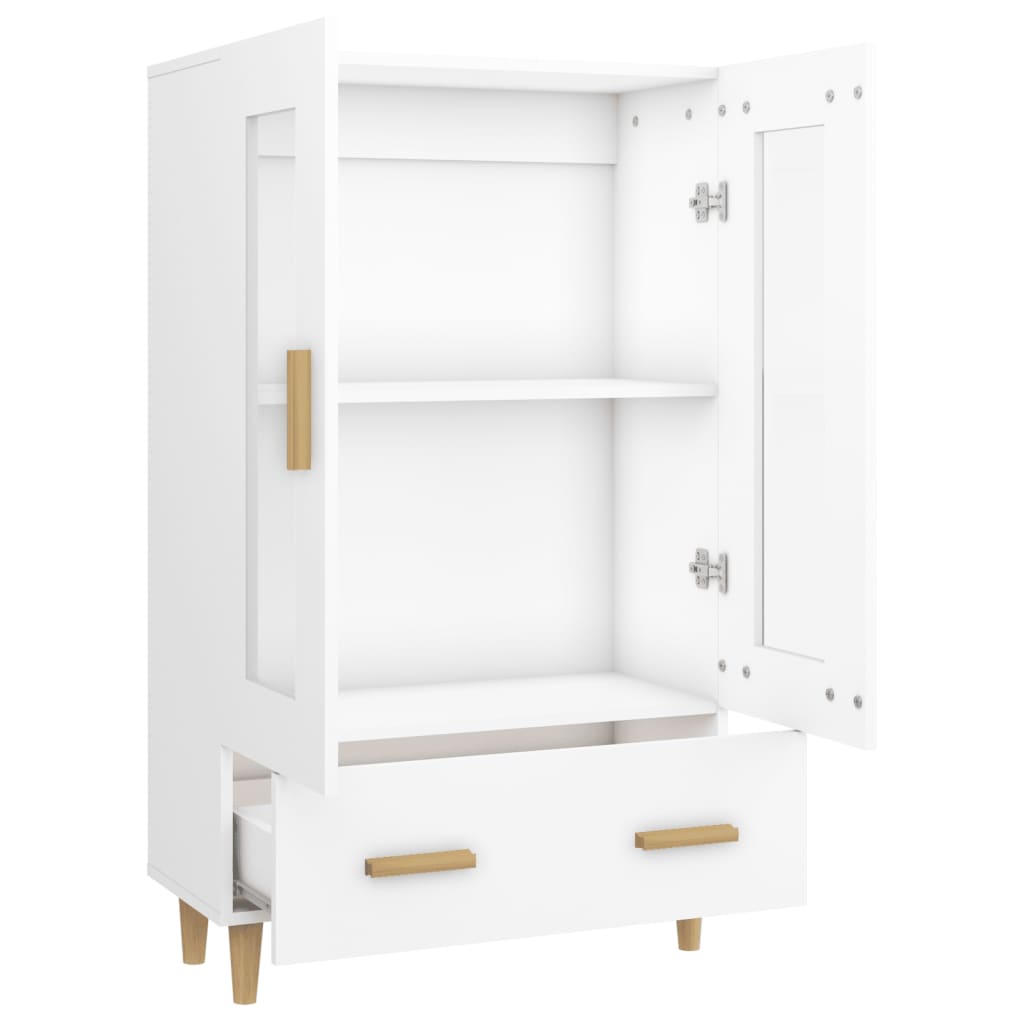 Meuble haut 70x31x115 cm en bois travaillé