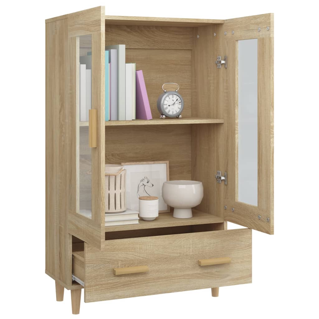 Meuble haut 70x31x115 cm en bois travaillé