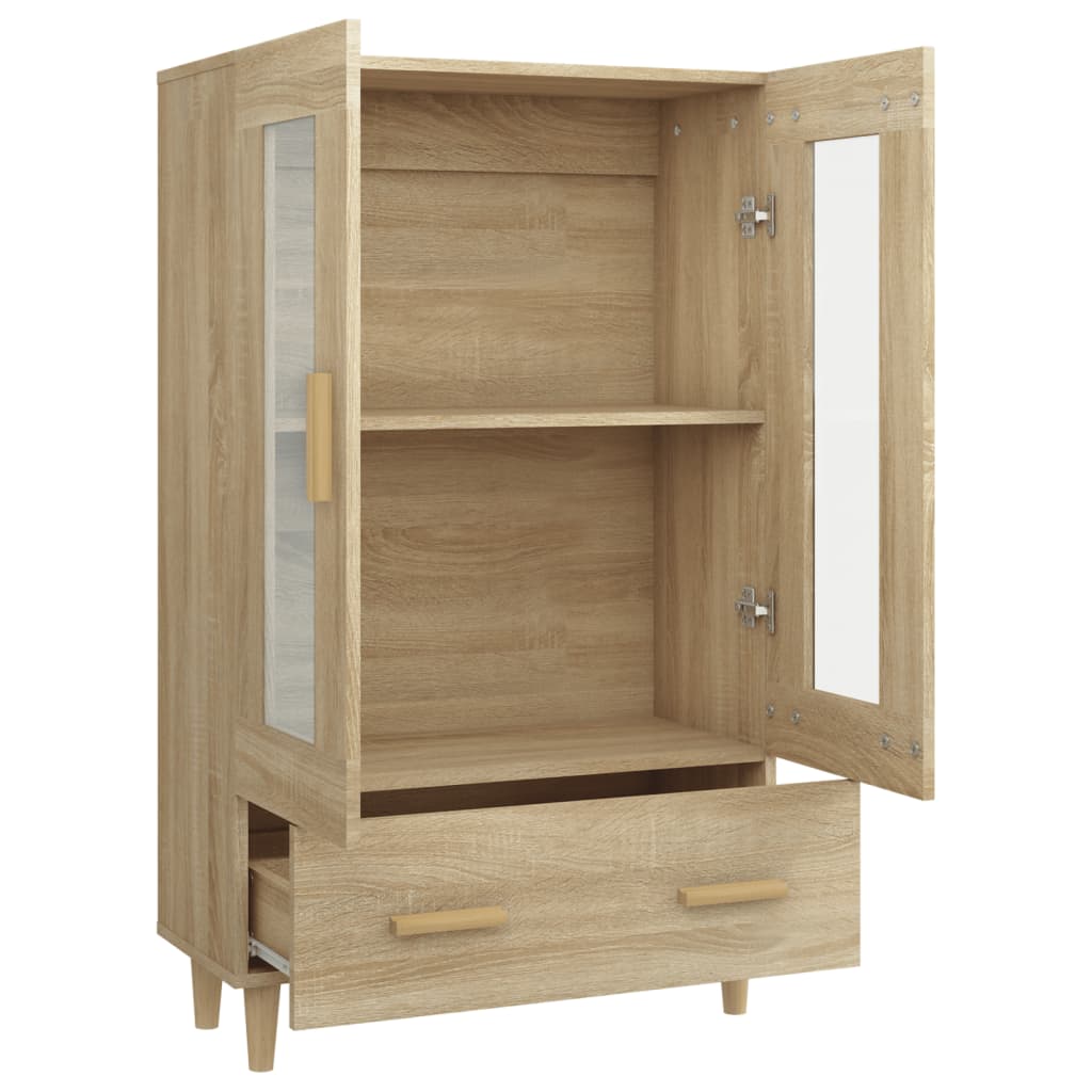 Meuble haut 70x31x115 cm en bois travaillé