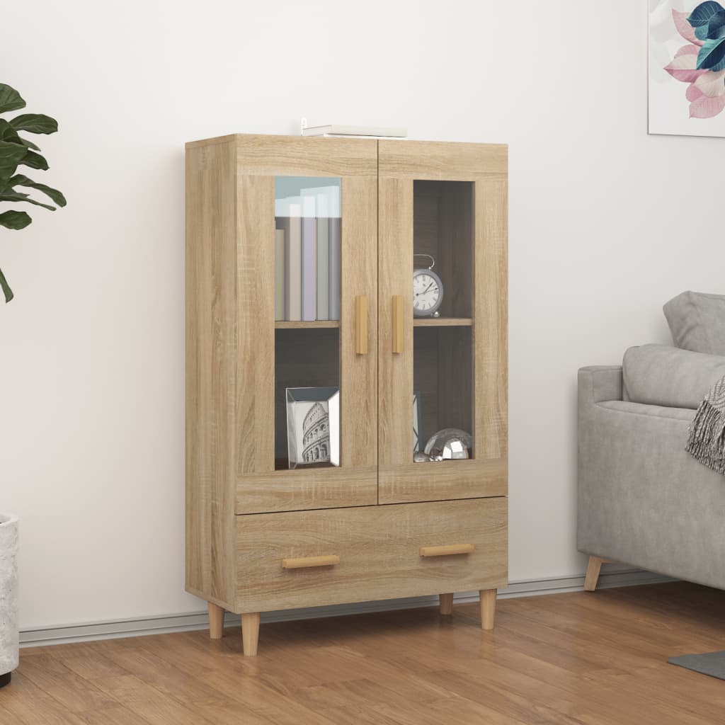 Meuble haut 70x31x115 cm en bois travaillé