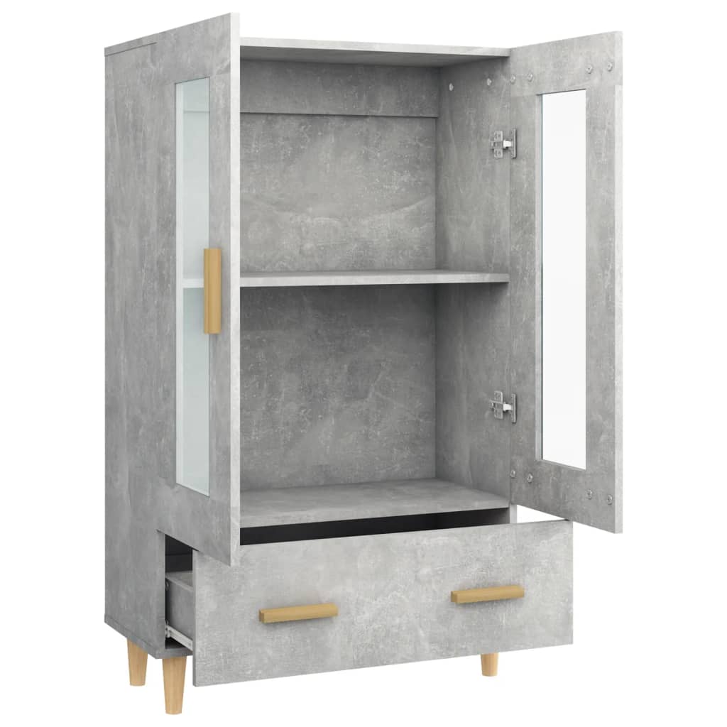 Meuble haut 70x31x115 cm en bois travaillé