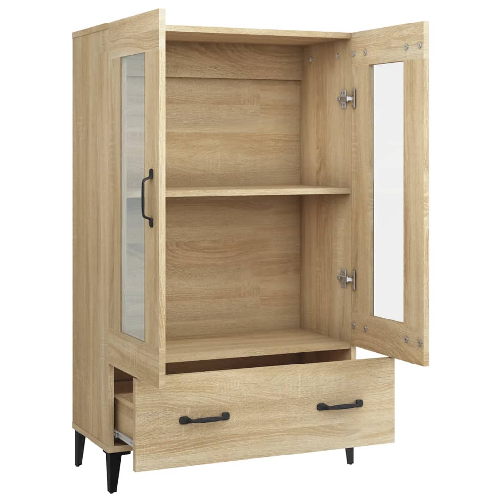 Meuble haut 70x31x115 cm en bois travaillé