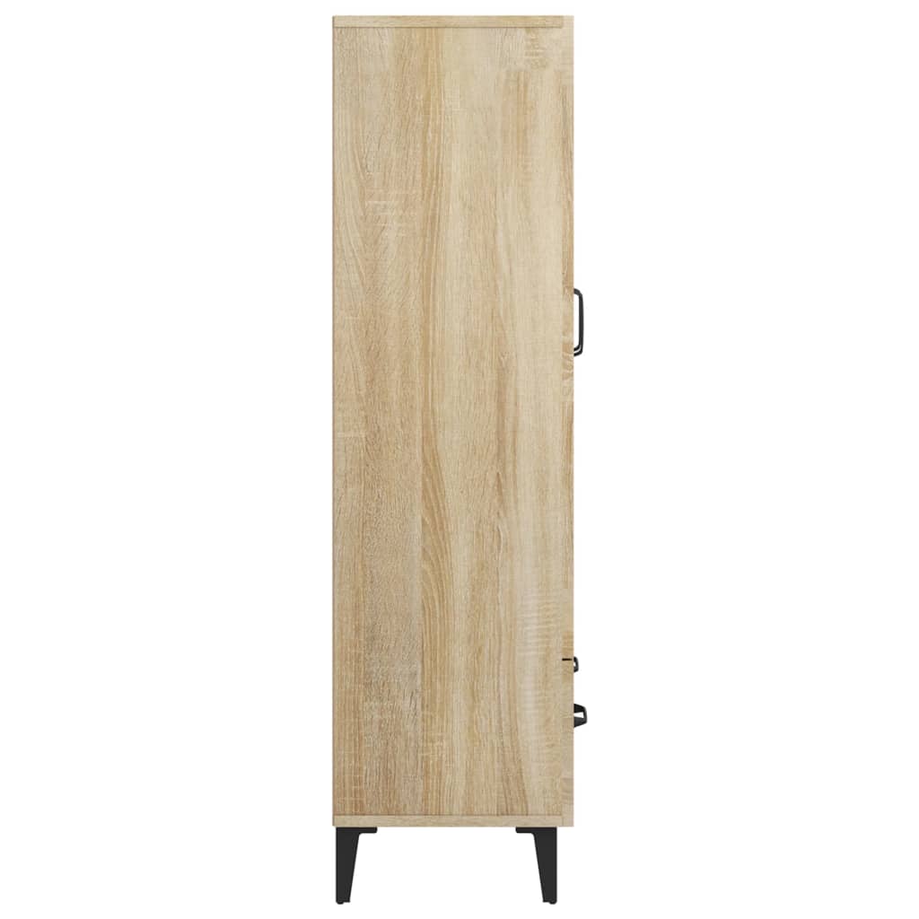 Meuble haut 70x31x115 cm en bois travaillé