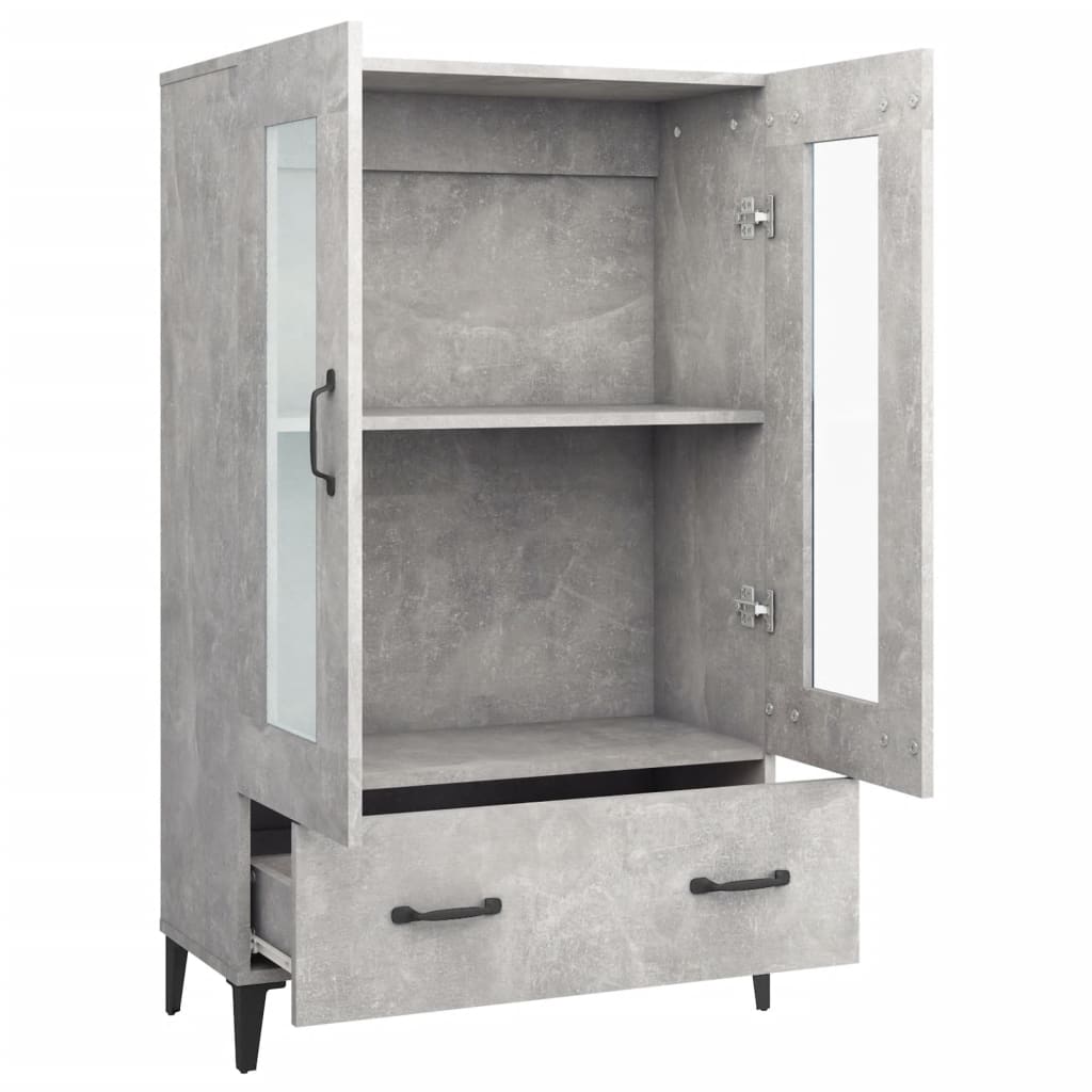 Meuble haut 70x31x115 cm en bois travaillé